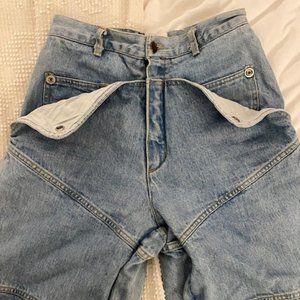 High-Rise Guess Jeans - Light Blue with Snap Buttons